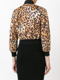 leopard print bomber jacket