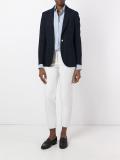 tonal check blazer