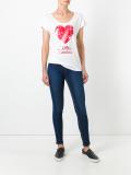 heart print T-shirt