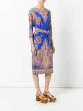 paisley print midi dress