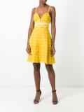 ruffled detailing flared dress