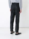 zip panel detail tapered trousers
