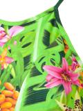 printed bustier bikini top