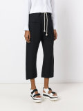 rope belt cropped trousers