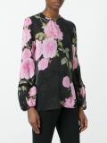 floral print sheer blouse