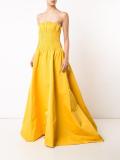 strapless flared gown
