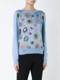 jewel print jumper