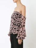 floral print off-shoulder blouse