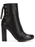 tie fastening ankle boots