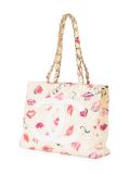 jumbo lip print shoulder bag