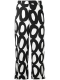 geometric print cropped trousers