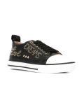 gold-tone studded sneakers