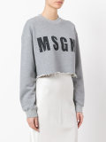 logo print cropped sweatshirt