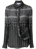 printed draped shirt