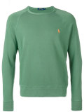 embroidered logo sweatshirt