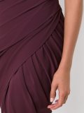 asymmetric draped dress