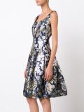 leaf brocade dress