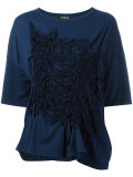 gathered front T-shirt 