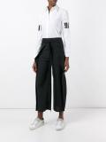 wrap front cropped trousers