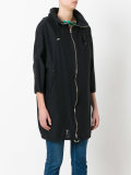 cropped sleeve parka