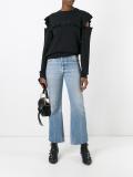 cut-out ruffle sweatshirt