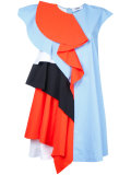 asymmetric ruffle dress 