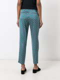 circles print cropped trousers