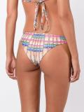 basket weave print bikini bottoms