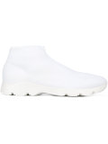 ridged sole laceless sneakers