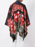 abstract print poncho