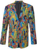 geometric abstract print blazer