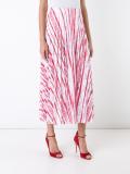 striped lace pleated skirt