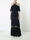 long halter-neck dress 