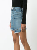 eyelet detail denim skirt