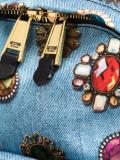 jewel print backpack