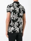 Hawaiian hibiscus print polo shirt