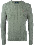 cable knit logo jumper 