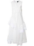 sheer panel asymmetric dress