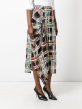 Scribble print midi skirt