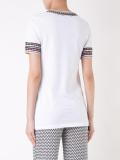 geometric collar embroidery T-shirt