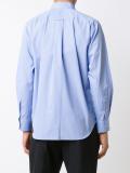 striped contrast panel shirt