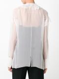 sheer ruffle detail blouse