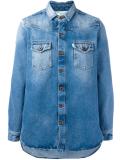 logo print denim jacket