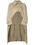 graffiti back open trench coat