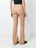 flared leather trousers
