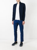 bi-colour zip cardigan