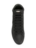 snakeskin effect hi-top sneakers