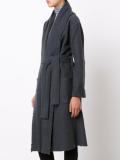 waist tie wrap coat