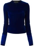 long sleeve velvet top