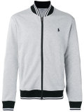 logo zip cardigan 